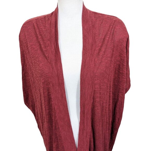 In Every Story Duster Cardigan Plus Size 2X Orange Open Short Sleeve Lightweight - Picture 4 of 7